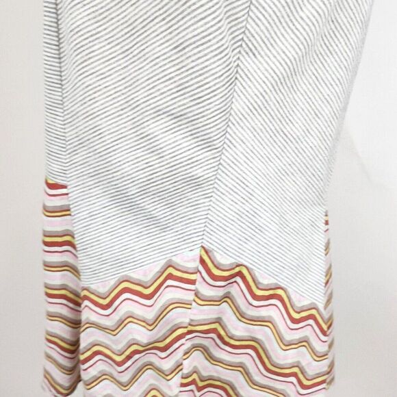 A Common Thread Silk Blend Striped Sequin Lace Metallic Gray Flowy Tank Top L - Picture 6 of 8
